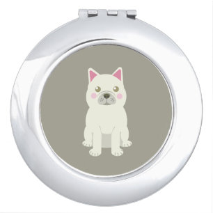 Cute Cheeks French Bulldog Compact Mirror