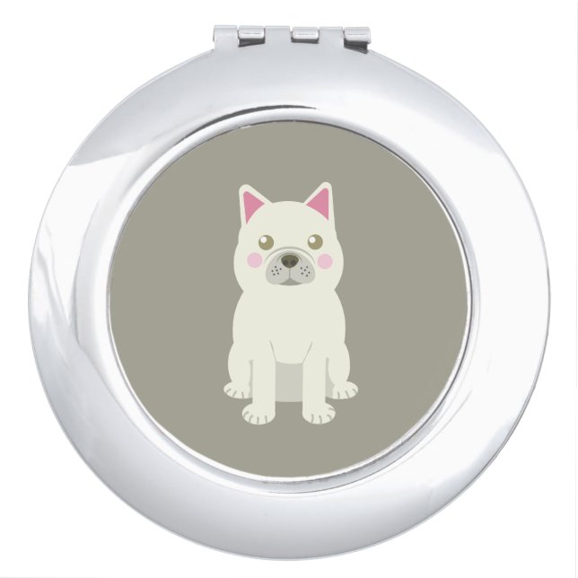 Cute Cheeks French Bulldog Compact Mirror (Front)