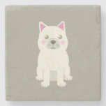 Cute Cheeks French Bulldog Stone Coaster