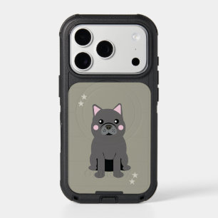 Cute Cheeks Gray French Bulldog iPhone 17 Pro Case