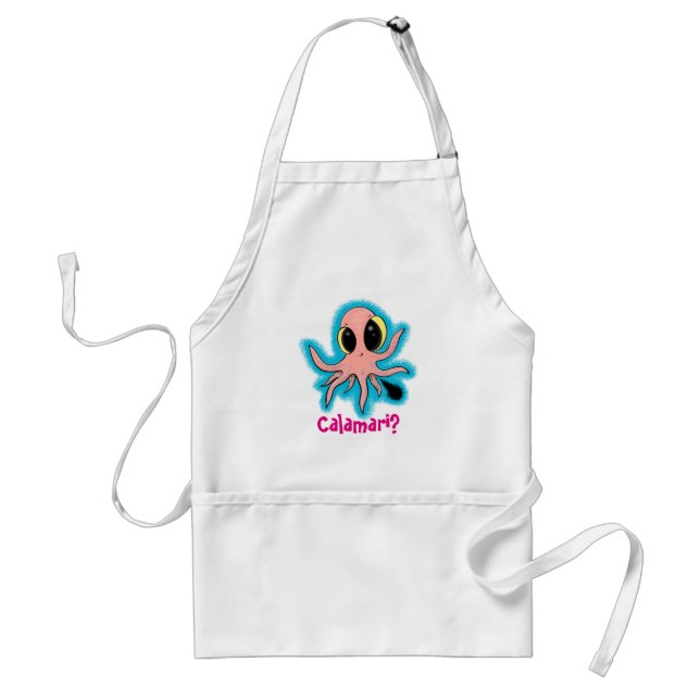 Cute, cheeky baby octopus cartoon apron (Front)