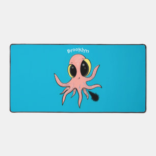 Cute, cheeky baby octopus cartoon desk mat