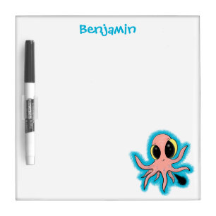 Cute, cheeky baby octopus cartoon dry erase board