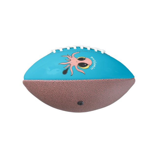 Cute, cheeky baby octopus cartoon football (Rotated 270)