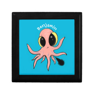 Cute, cheeky baby octopus cartoon gift box
