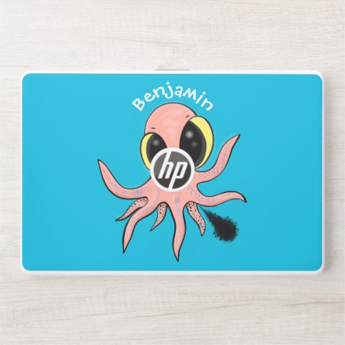 Cute cheeky baby octopus cartoon HP laptop skin