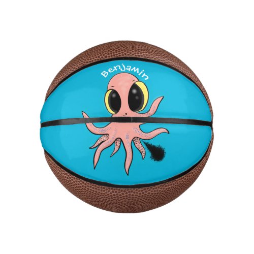 Cute cheeky baby octopus cartoon mini basketball