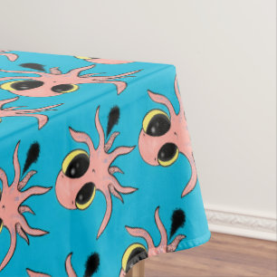 Cute, cheeky baby octopus cartoon tablecloth