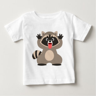 Cute Cheeky Cartoon Raccoon Baby T-Sh Baby T-Shirt