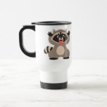 Cute Cheeky Cartoon Raccoon Commuter Mug