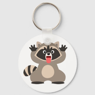 Cute Cheeky Cartoon Raccoon Keychain