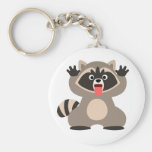Cute Cheeky Cartoon Raccoon Keychain