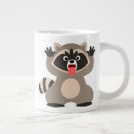 Cute Cheeky Cartoon Raccoon Large Coffee Mug