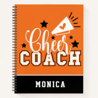 Cute Cheer Coach Personalized Orange and Black
