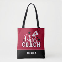 Cute Cheer Coach Personalized Red and Black