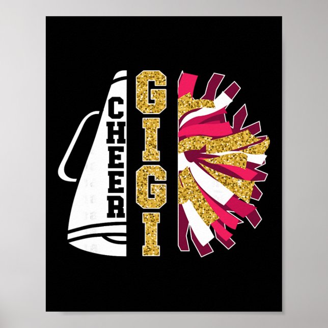 Cute Cheer Gigi Of A Cheerleader Gigi Grandma  Poster (Front)
