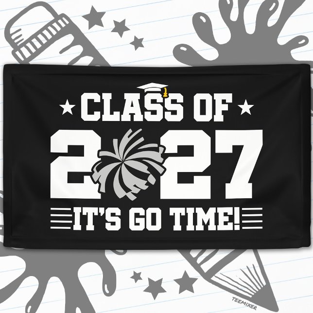 Cute Cheer Graduation Quote Senior Class of 2027 Banner (Creator Uploaded)