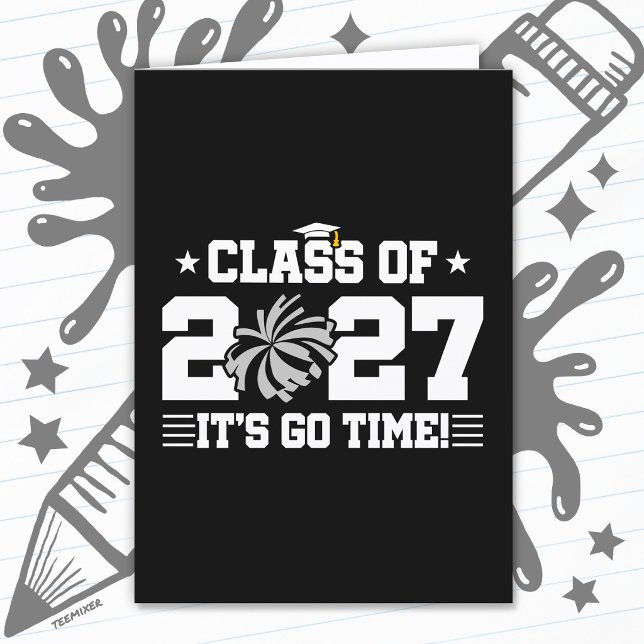 Cute Cheer Graduation Quote Senior Class of 2027 Card (Creator Uploaded)
