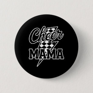 Cute Cheer Mom Cheerleading For Cheerleader Squad Button