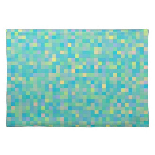 CUTE Cheerful Bright Multi_Color Square Pattern Placemat