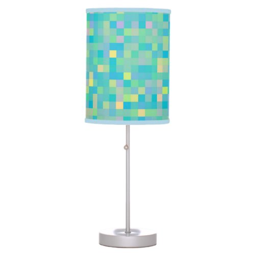 CUTE Cheerful Bright Multi_Color Square Pattern Table Lamp