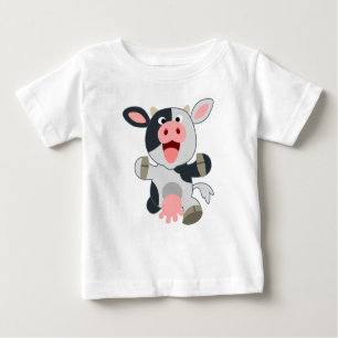 Cute Cheerful Cartoon Cow Baby T-shirt