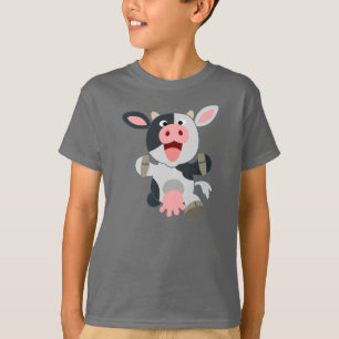 Cute Cheerful Cartoon Cow Children T-shirt