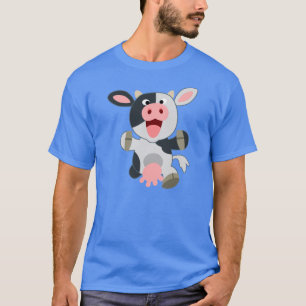 Cute Cheerful Cartoon Cow T-shirt