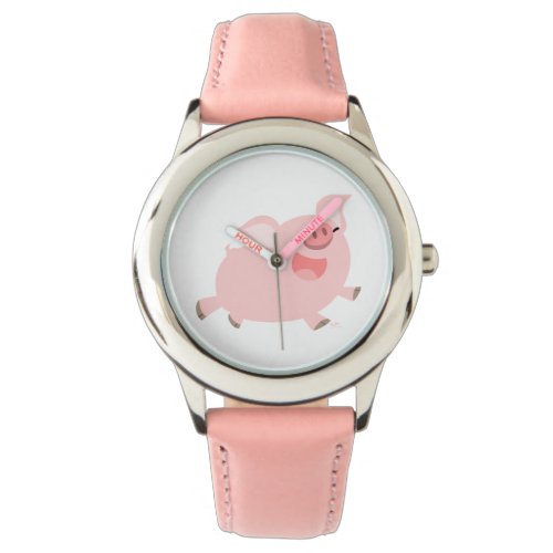 Cute Cheerful Cartoon Pig Watch