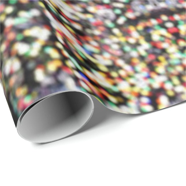 Cute cheerful colorful bokeh Christmas tree lights Wrapping Paper (Roll Corner)