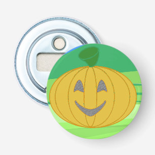 Cute Cheerful Harvest Pumpkin Orange Bottle Opener