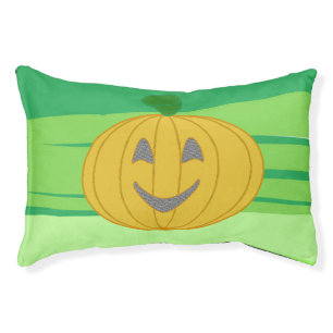 Cute Cheerful Harvest Pumpkin Orange Pet Bed