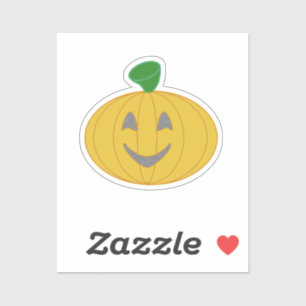 Cute Cheerful Harvest Pumpkin Orange Sticker