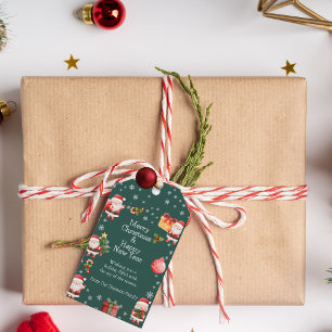 Cute Cheerful Red Santa Claus Gift Tag