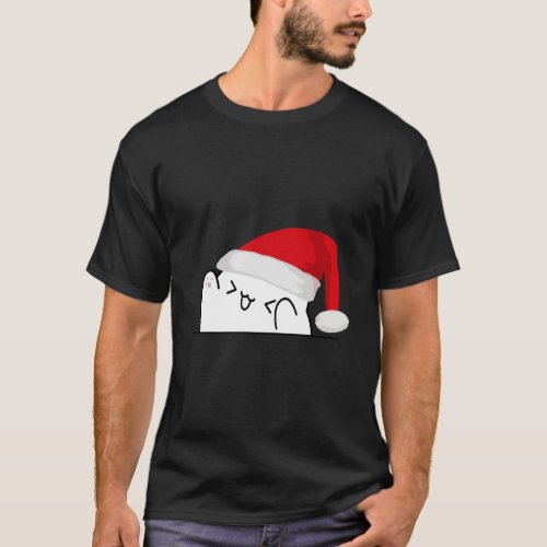 Cute Cheering Funny Bongo Cat Christmas Edition Ho T_Shirt