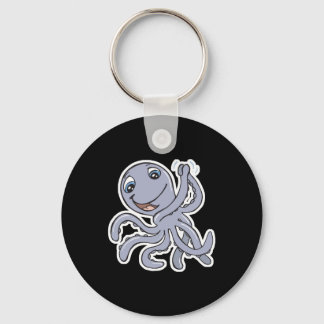 cute cheering octopus keychain
