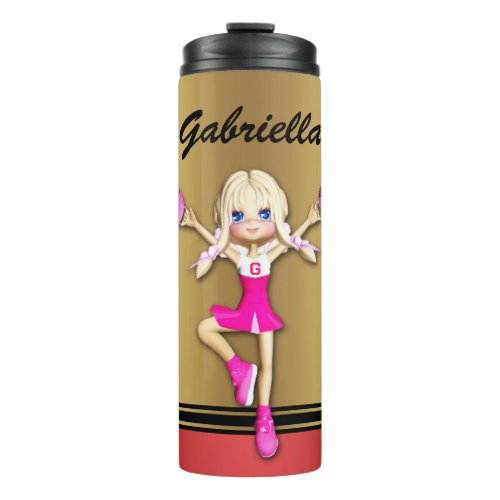 Cute Cheerleader Elegant Background personalize Thermal Tumbler