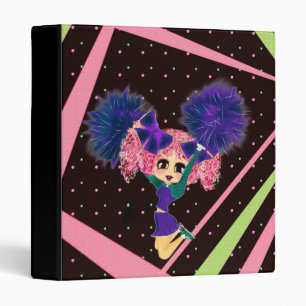 Cute Cheerleader gifts personalized 3 Ring Binder
