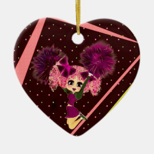 Cute Cheerleader gifts personalized Ceramic Ornament