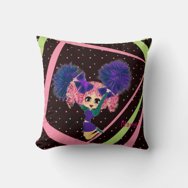 Cute Cheerleader gifts personalized Throw Pillow (Front)