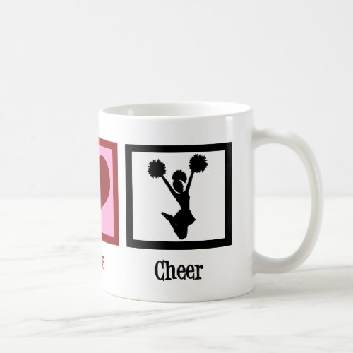 Cute Cheerleader Peace Love Coffee Mug