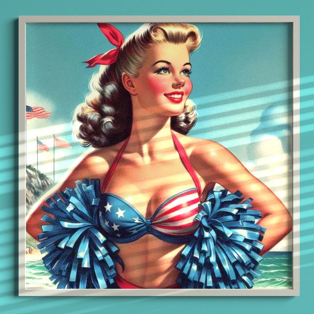 Cute Cheerleader Pin Up Poster (Creator Uploaded)