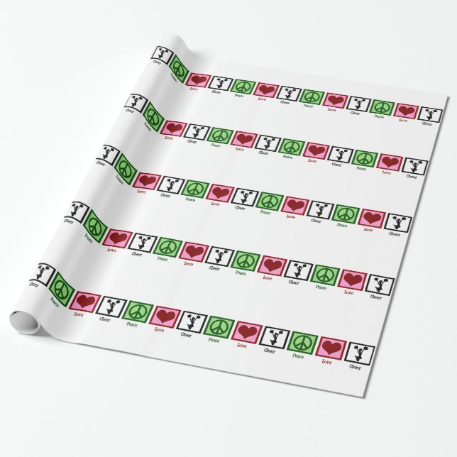 Cute Cheerleadering Wrapping Paper (Unrolled)