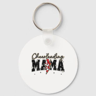 Cute Cheerleading Mama Lightning Game Day Season S Keychain