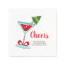Cute Cheers Christmas Tree Cocktail Holiday Party Napkins