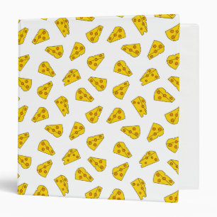 Cute Cheese Pattern 3 Ring Binder