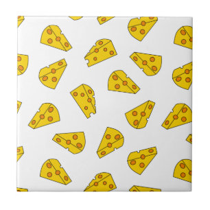 Cute Cheese Pattern Ceramic Tile