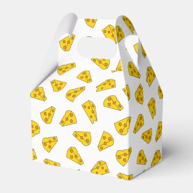 Cute Cheese Pattern Favor Boxes (Front Side)