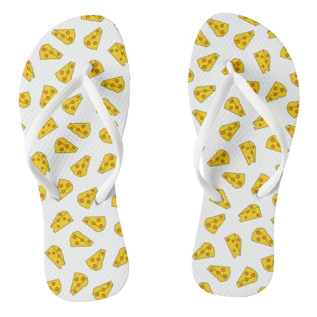 Cute Cheese Pattern Flip Flops (Footbed)