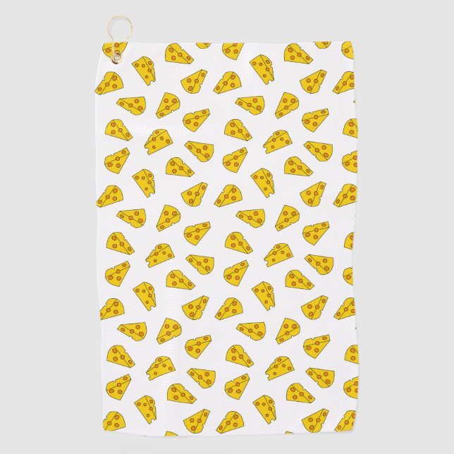 Cute Cheese Pattern Golf Towel (Front)